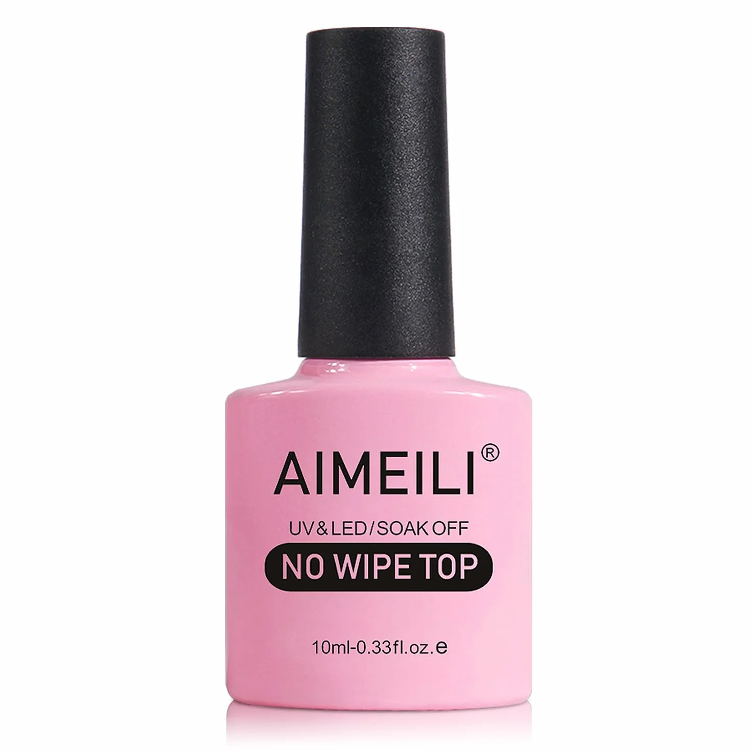 AIMEILI Lakier żelowy Top Coat – przezroczysty lakier UV LED Soak Off Nail Art, błyszczące wykończenie o wysokim połysku, trwały, łatwy w aplikacji, bez odprysków, 10 ml