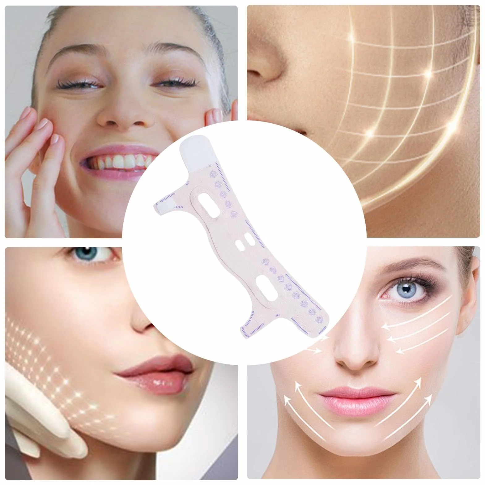 Paski do liftingu twarzy elastyczna taśma do modelowania twarzy Beauty Face Contouring Sleeping