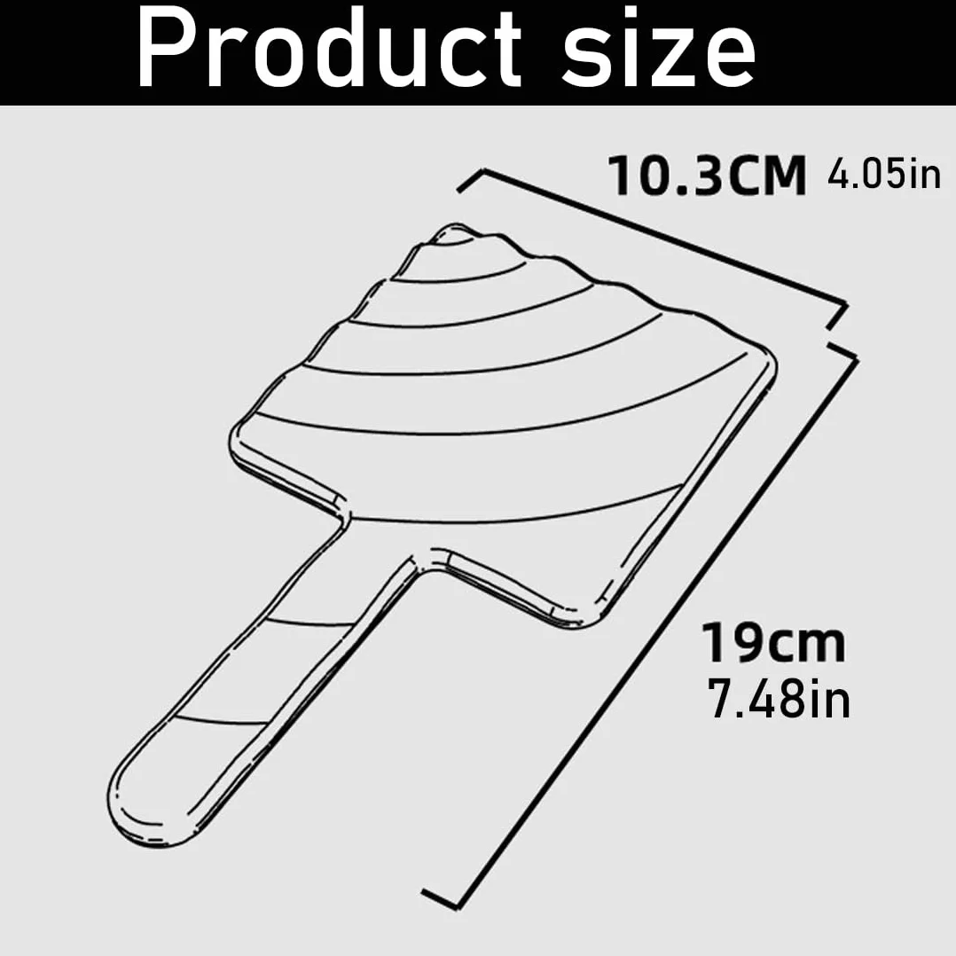 Profesjonalne przenośne ręczne lustro fryzjerskie z uchwytem 19 x 10,3 cm białe