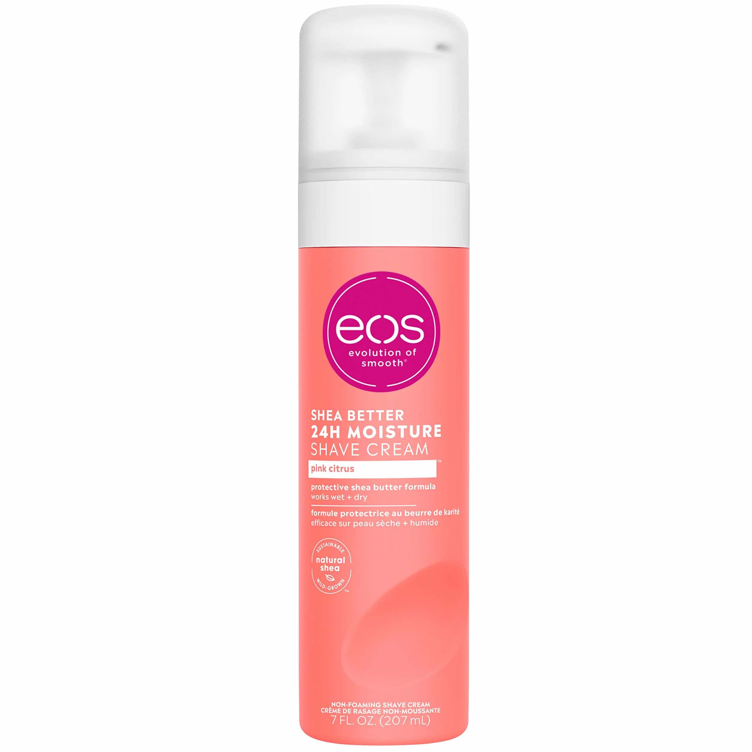 eos Shea Better Shave Cream for Women Pink Citrus 24HR Moisture 7 fl oz