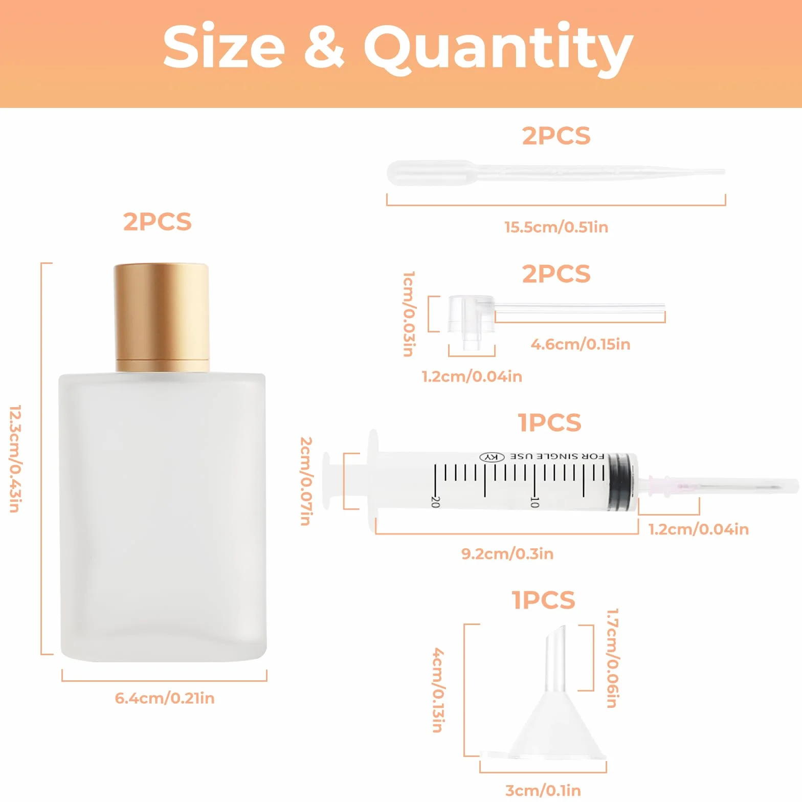 Butelki na perfumy 100 ml szklane puste przenośny rozpylacz zestaw 2 sztuki