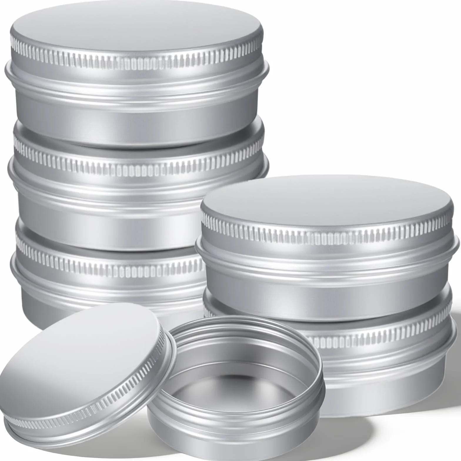 aluminiowe pojemniki 30 ml 6 sztuk z pokrywkami mini okrągłe metalowe na balsam kosmetyki