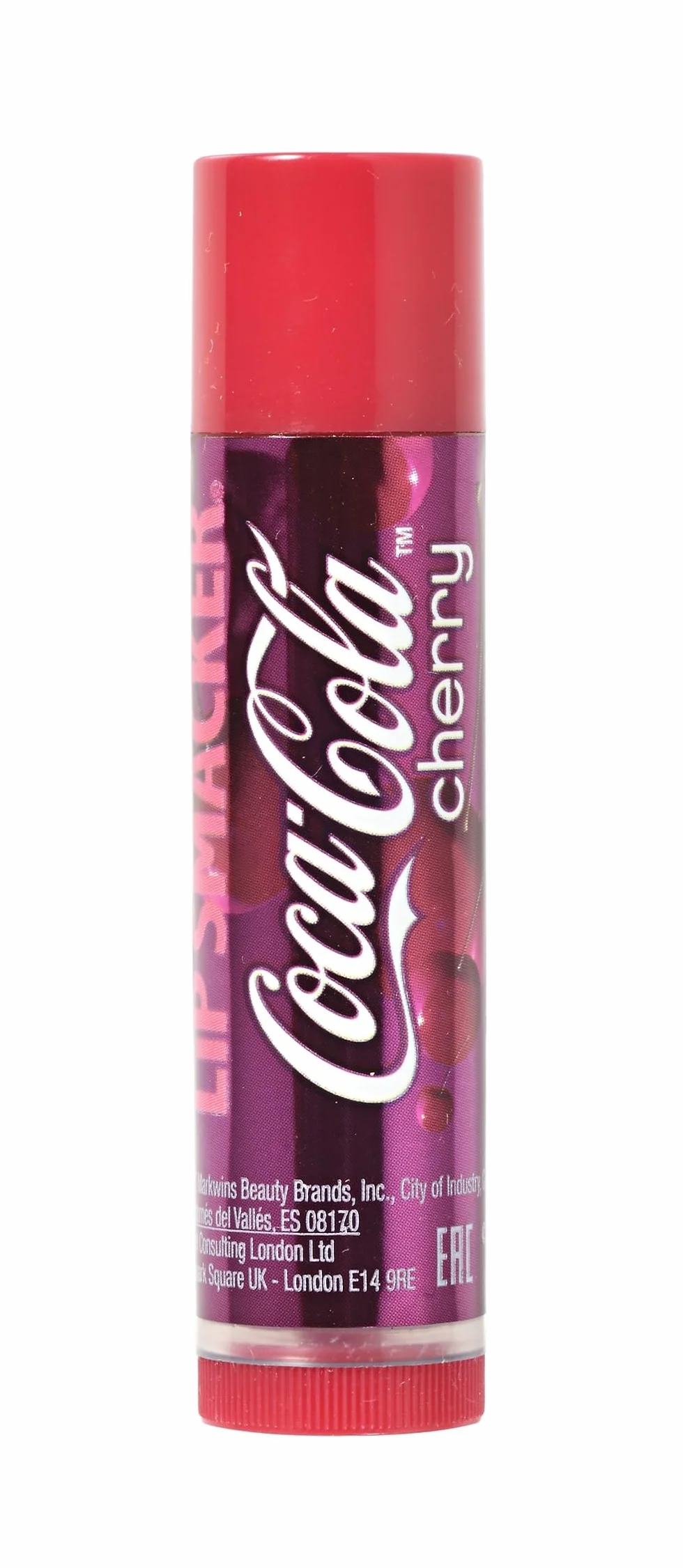 Lip Smacker Coca Cola Collection, Pomadka do ust o smaku Cherry Coke inspirowana Coca-Colą, Nawilżająca i Odświeżająca, Jednoopakowanie w Blistrze