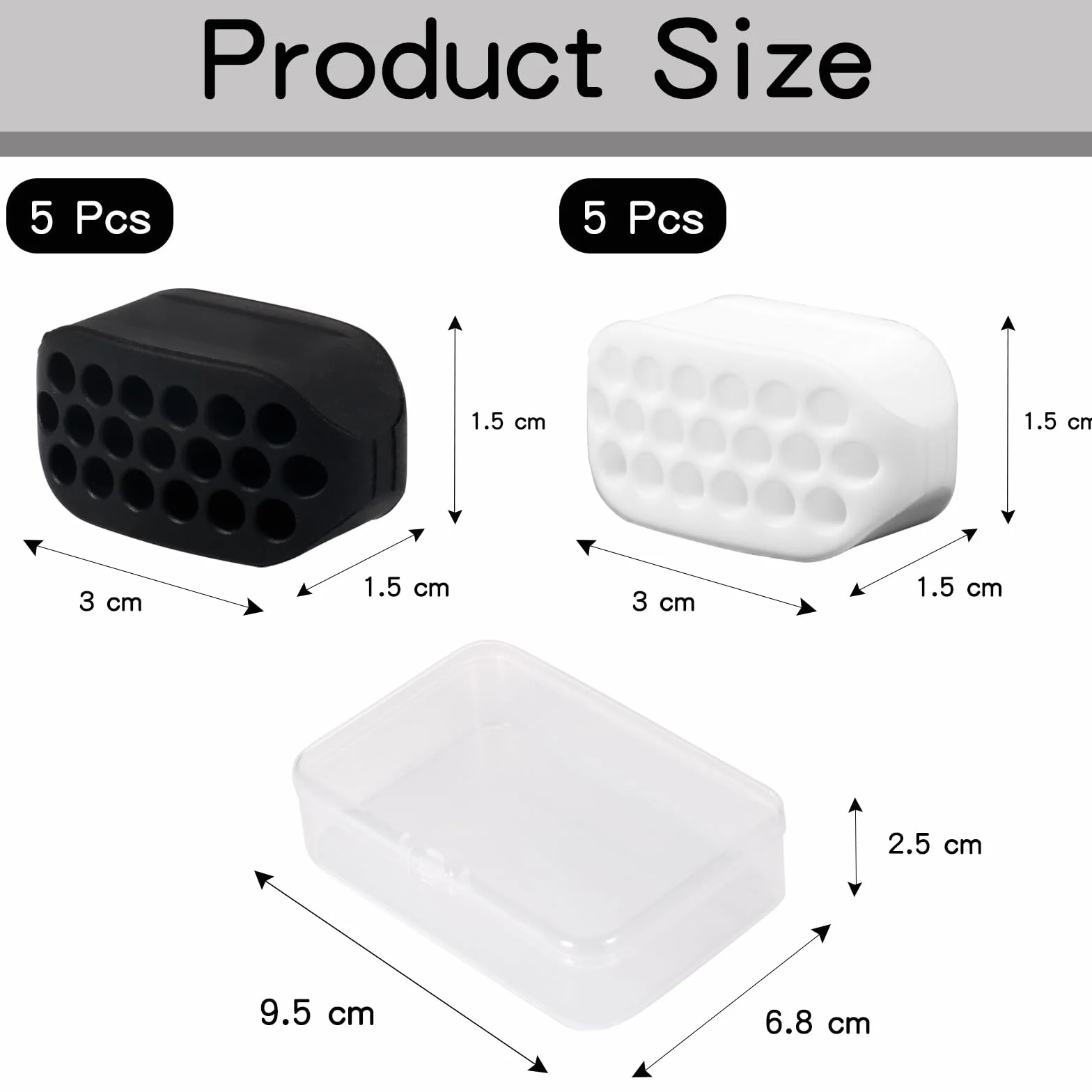 Jawline Trainer 10 sztuk gumy do żucia, do treningu szczęk, piłka fitness do mięśni twarzy, urządzenie tonujące do twarzy dla mężczyzn i kobiet (czarny + biały)