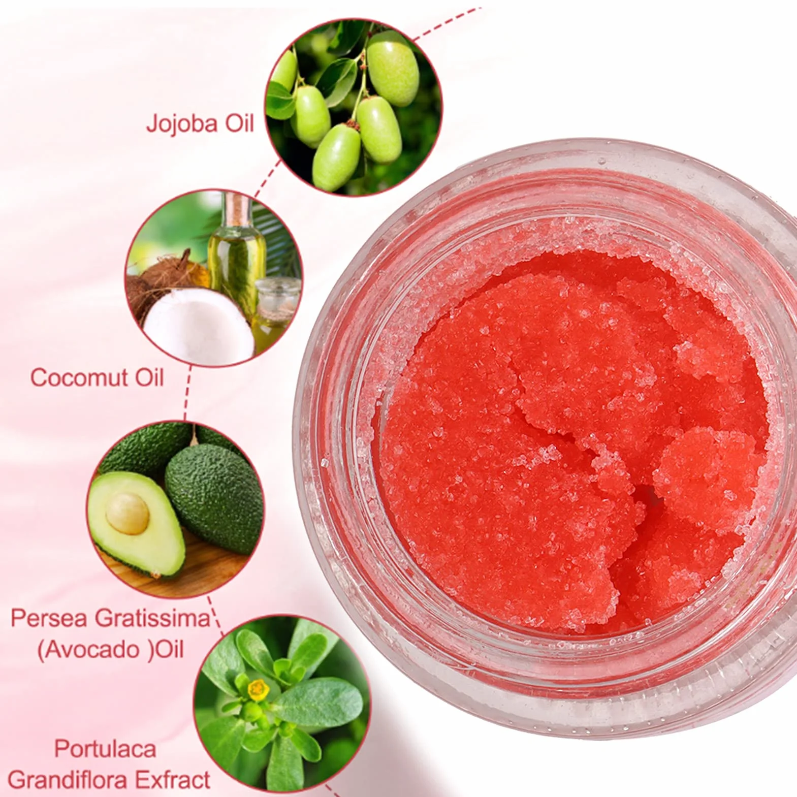 Peeling do Ust Naturalne Składniki Truskawkowe Peeling do Ust Zmiękczający Kutynę Złuszczający Fade Linie Ust Peeling do Ust 20g