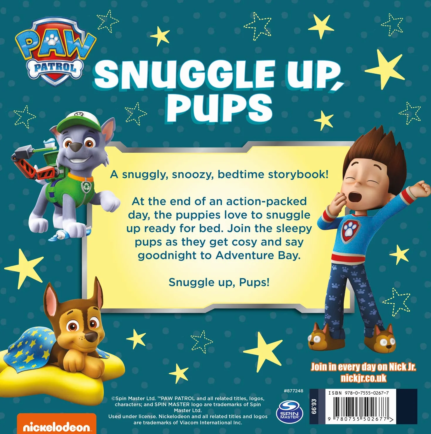 Paw Patrol Picture Book – Snuggle Up Pups: A super-snoozy illustrated bedtime story book for children aged 2, 3, 4, 5 based on the Nickelodeon TV Series