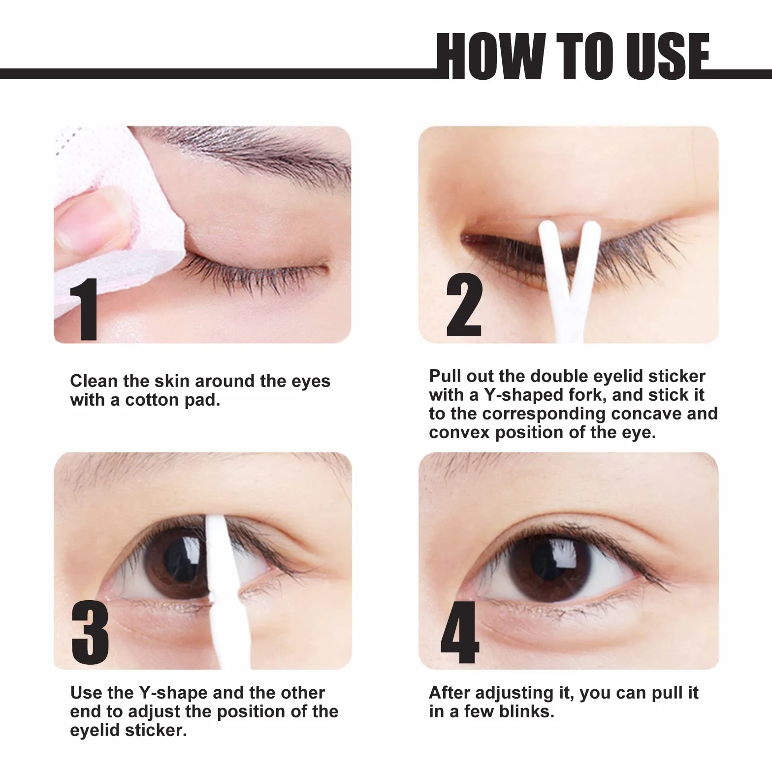 Podwójna taśma do powiek, podwójna taśma do powiek, niewidoczna taśma do powiek, eyelid glue, eyelid, idealna do Hooded, Droopy Eyelid, Uneven, Mono-powiek (480 sztuk)