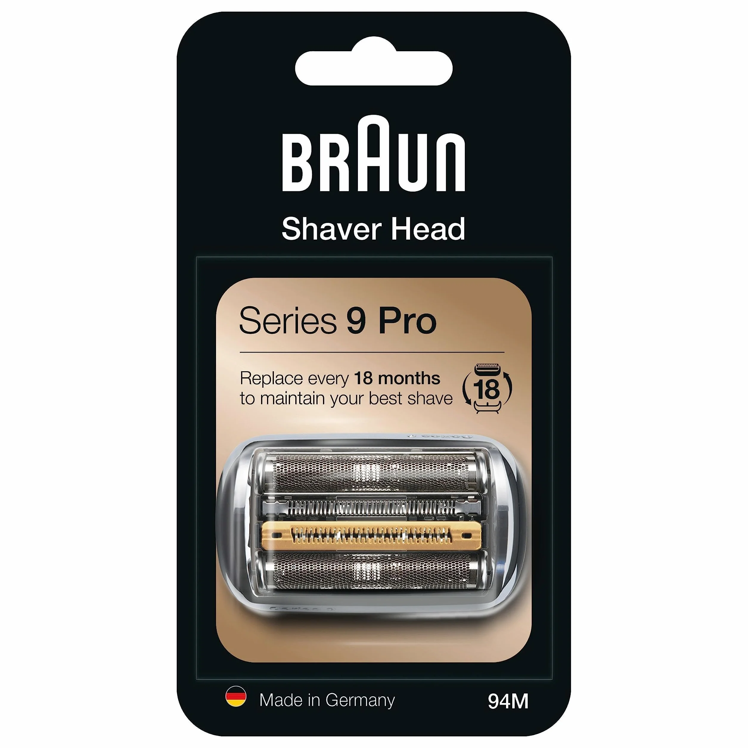 Braun Seria 9 Pro głowica goląca, oryginalna część zamienna, 94 m, chrom, 1 sztuka