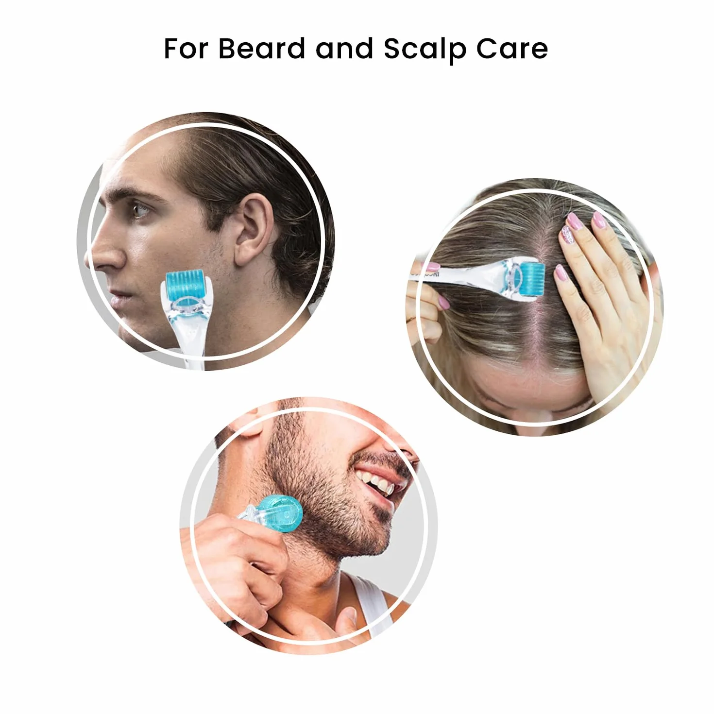 Derma roller 1,0 profesjonalny mikronażylacz z 200 igłami tytanowymi do włosów brody twarzy i ciała