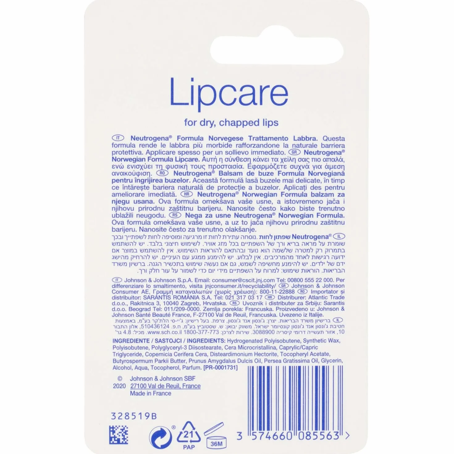 Neutrogena Pielęgnacja ust, biały