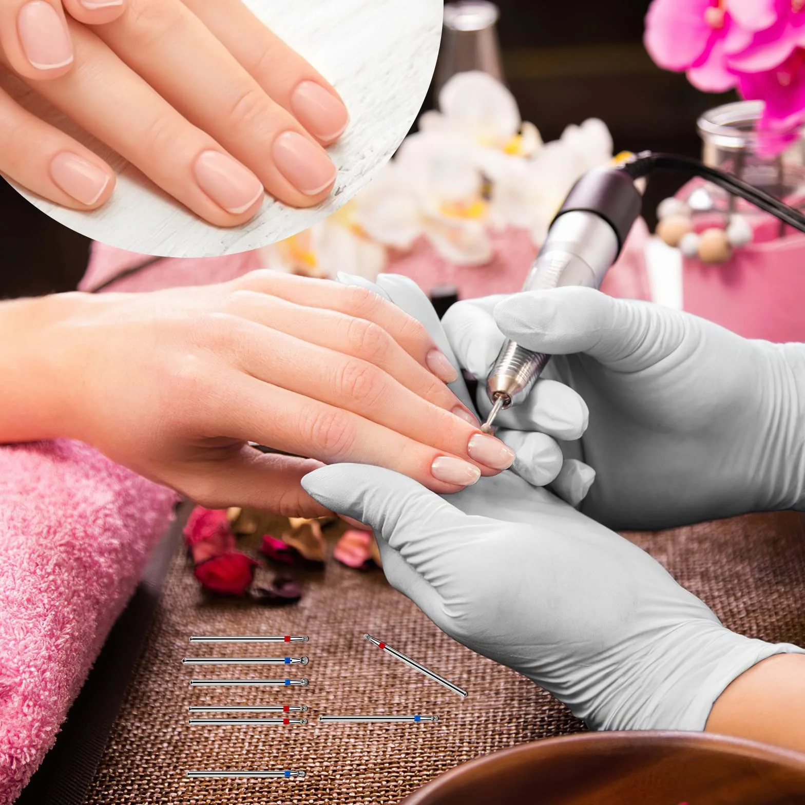 30 sztuk diamentowe wiertła do paznokci zestaw Puntas para wiertło paznokcie Manicure Pedicure Remover narzędzia do paznokci akrylowych, salon domowa pielęgnacja paznokci