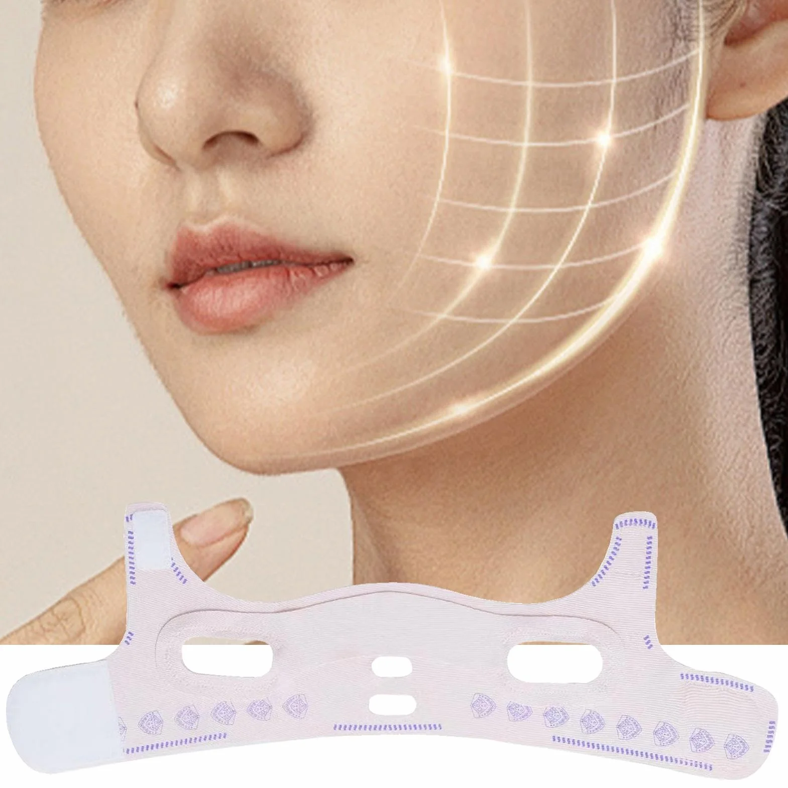 Paski do liftingu twarzy elastyczna taśma do modelowania twarzy Beauty Face Contouring Sleeping