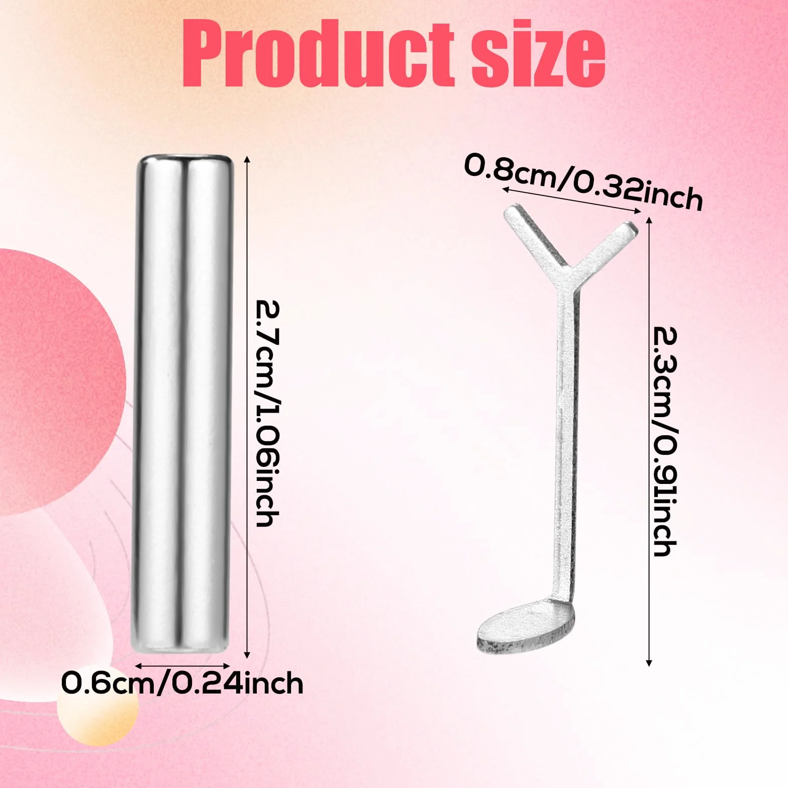 Magnes Kociego Oka do Paznokci 5szt Kształcie Kociego Oka Serca z 5 Prowadnicami Litery Y-Shaped