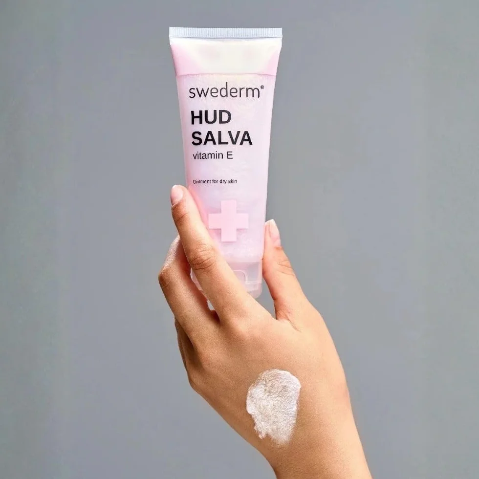 Swederm Hudsalva Krem do rąk z witaminą E 95,5 g, kojący i nawilżający balsam dla suchej skóry