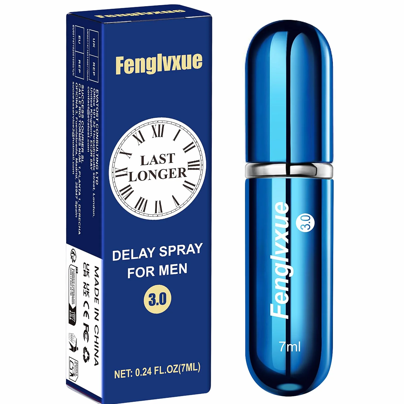 Delay Spray dla mężczyzn, spray opóźniający dla mężczyzn, technologia trzeciej generacji, 7 ml