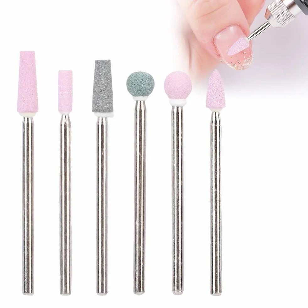 Końcówki do Obcinania Paznokci ze Stali Nierdzewnej Opakowanie 6 szt. Akcesoria do Manicure