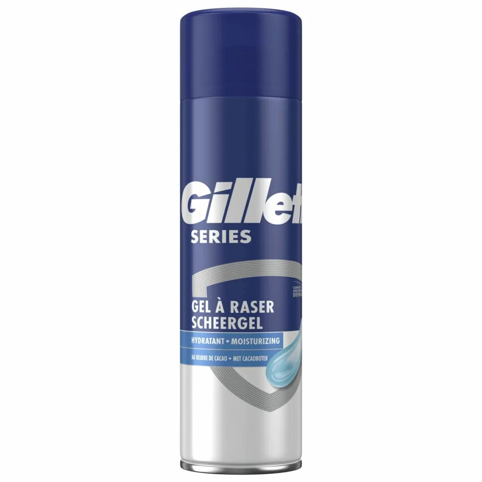 Gillette Nawilżający żel do golenia z masłem kakaowym, 200 ml