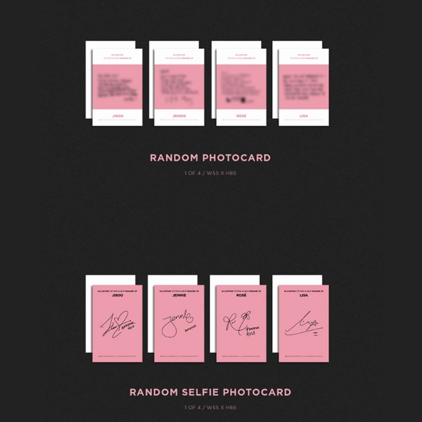 Square Up [ PINK Ver. ] - BLACKPINK 1st Mini Album CD + Photo Book + Lyrics Book + Postcard + Photocard + FREE GIFT / K-POP Sealed.