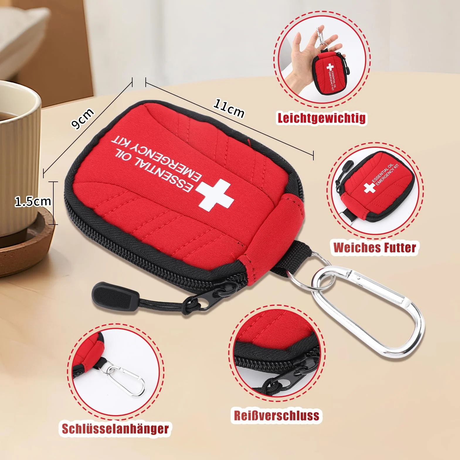 Torba podróżna na olejki eteryczne, 16 przegródek, przenośny, organizer na olejki eteryczne o pojemności 2 ml, do torebek do makijażu, kosmetyczki, do przechowywania butelek, podróży, użytku domowego,