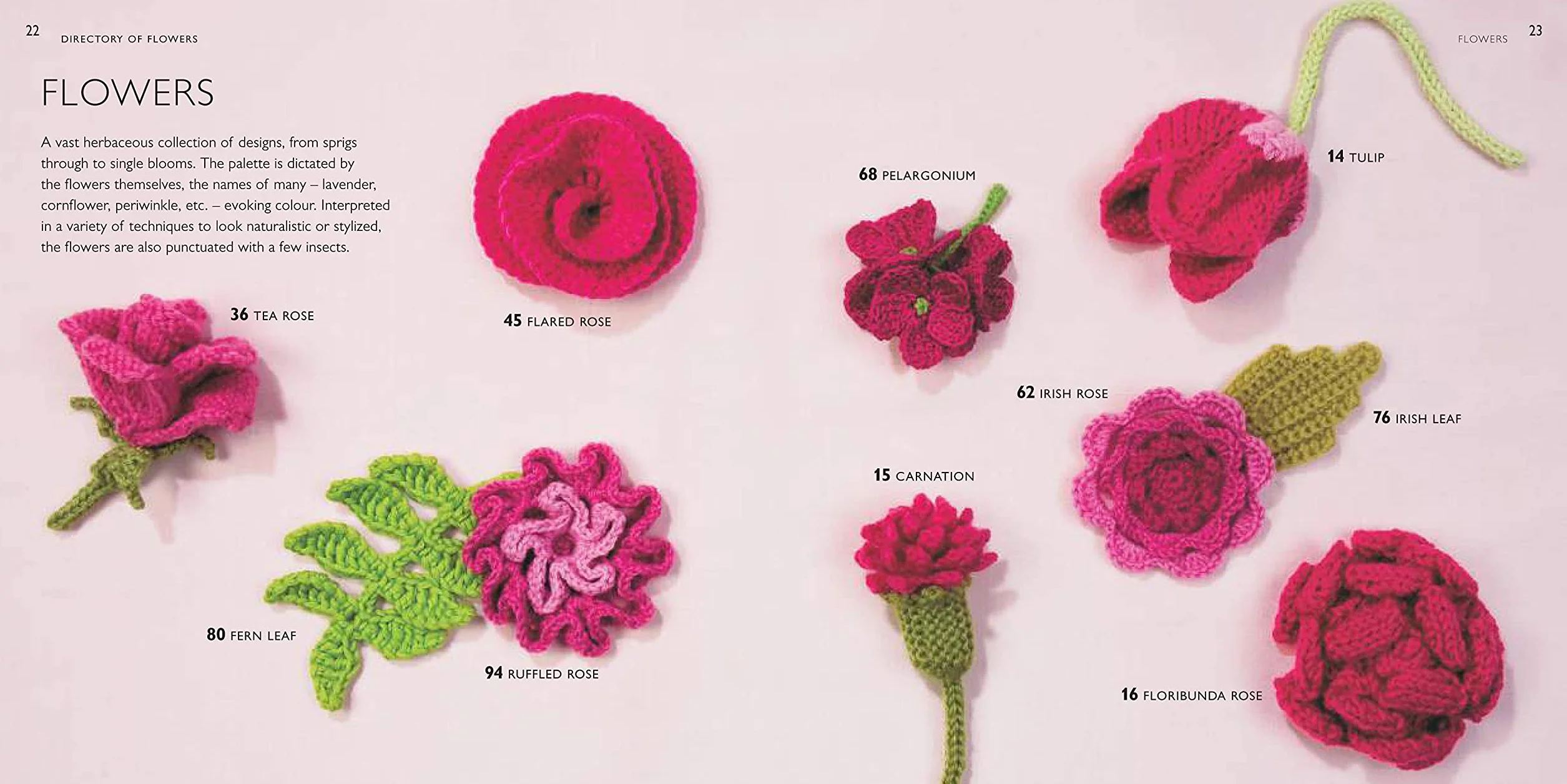 100 Flowers to Knit & Crochet: A Collection of Beautiful Blooms for Embellishing Clothes, Accessories, Cushionsand Throws