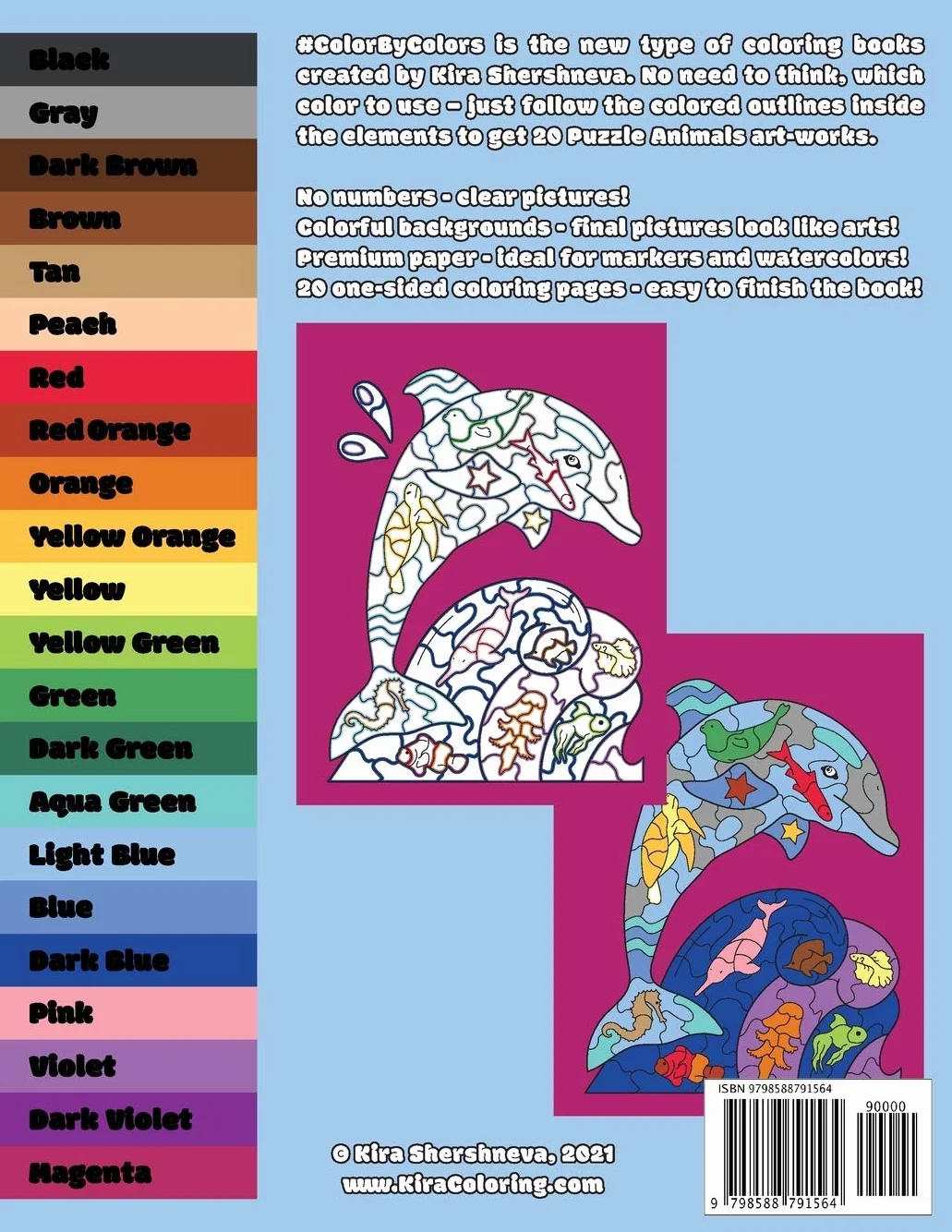 PUZZLE ANIMALS Color By Colors