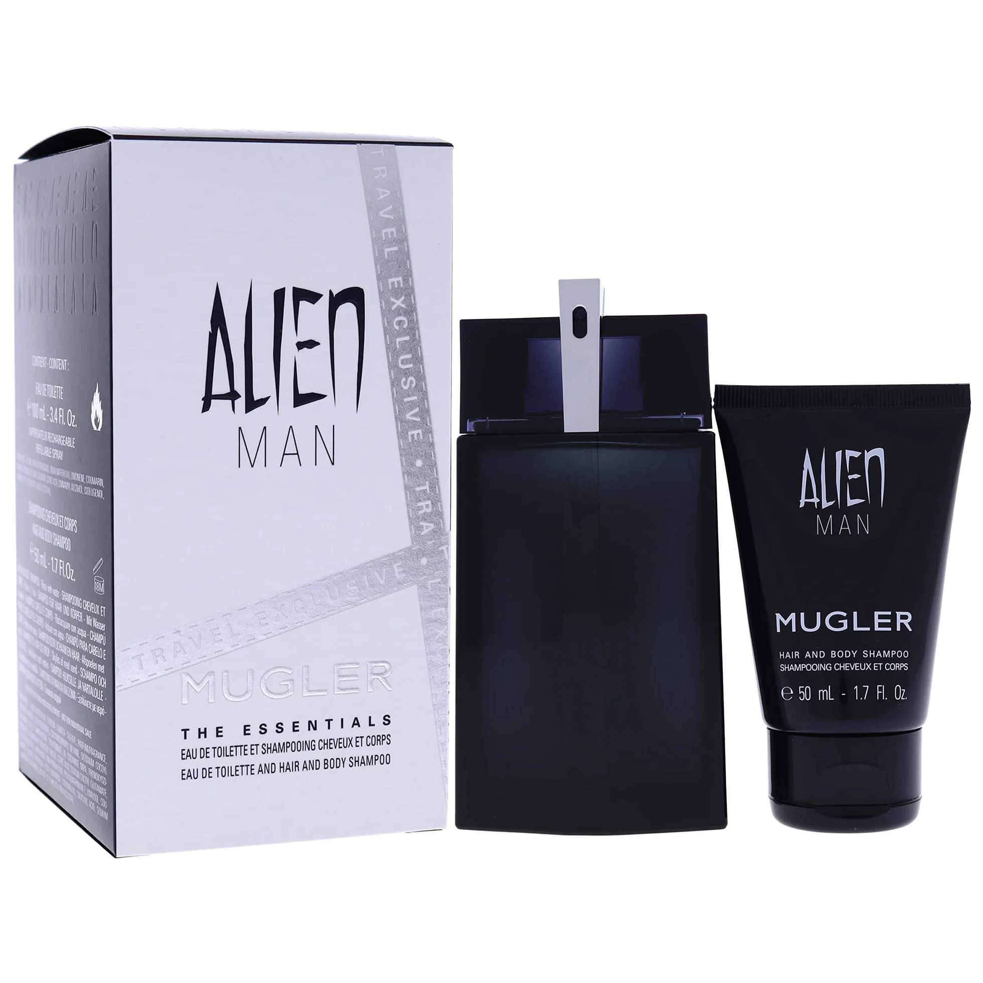 THIERRY MUGLER Alien Man The Essentials Set EDT 100 ml + szampon 50 ml
