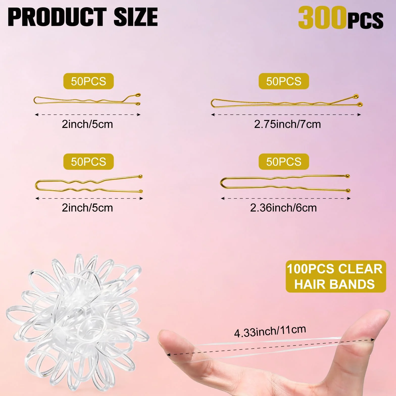 200 sztuk szpilek do włosów Bobby Pins złoto, spinki do włosów, szpilki do włosów dla kobiet i pań, spinki do włosów, akcesoria do włosów, piny do kokad, do ozdoby włosów, z 100 sztuk niewidocznych