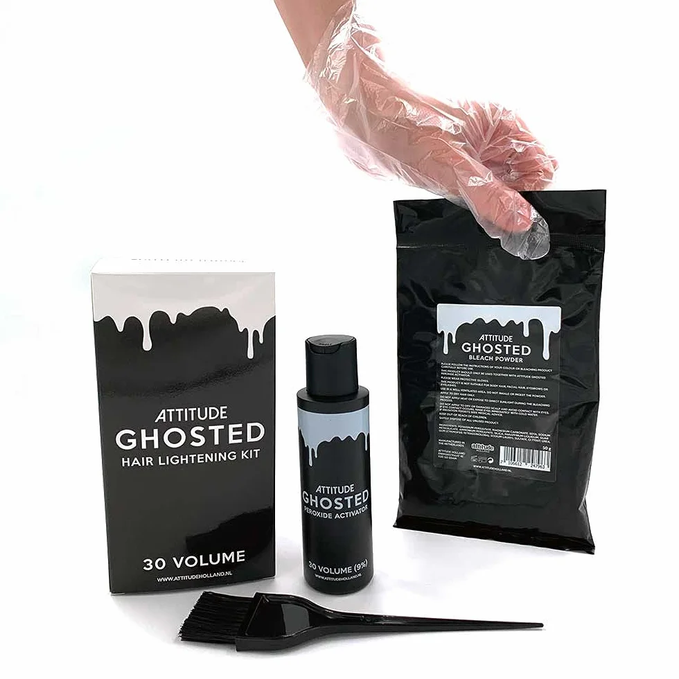 Attitude Hair Dye Ghosted 30 Volume KIT (9%) Zestaw do rozjaśniania włosów Biały