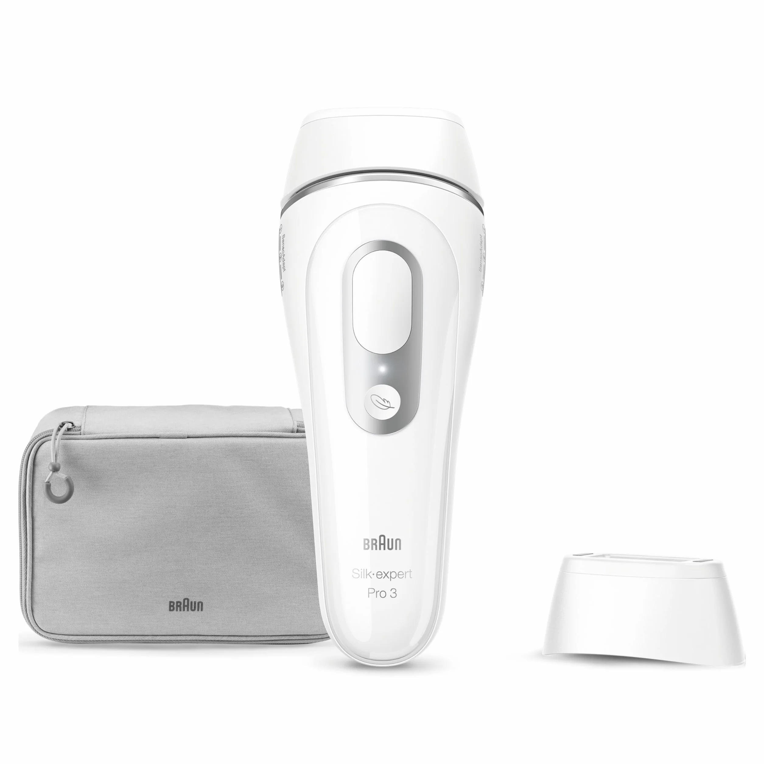 Braun Silk-Expert Pro 3 PL3020 IPL, do usuwania owłosienia w warunkach domowych, alternatywa dla depilacji laserowej, olarka Venus, 2 głowice, prezent dla kobiet, kolor biały/srebrny