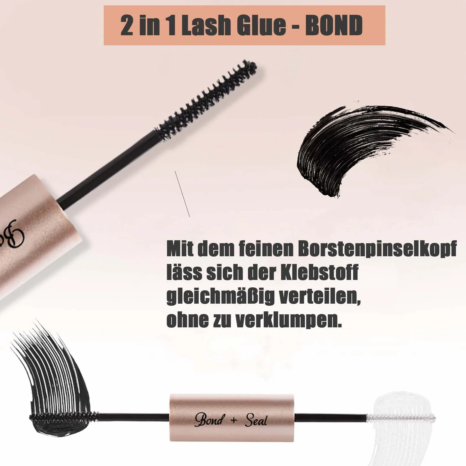 EONFAVE klej do rzęs 2 w 1 Bond & Seal wodoodporny 48-72 godziny