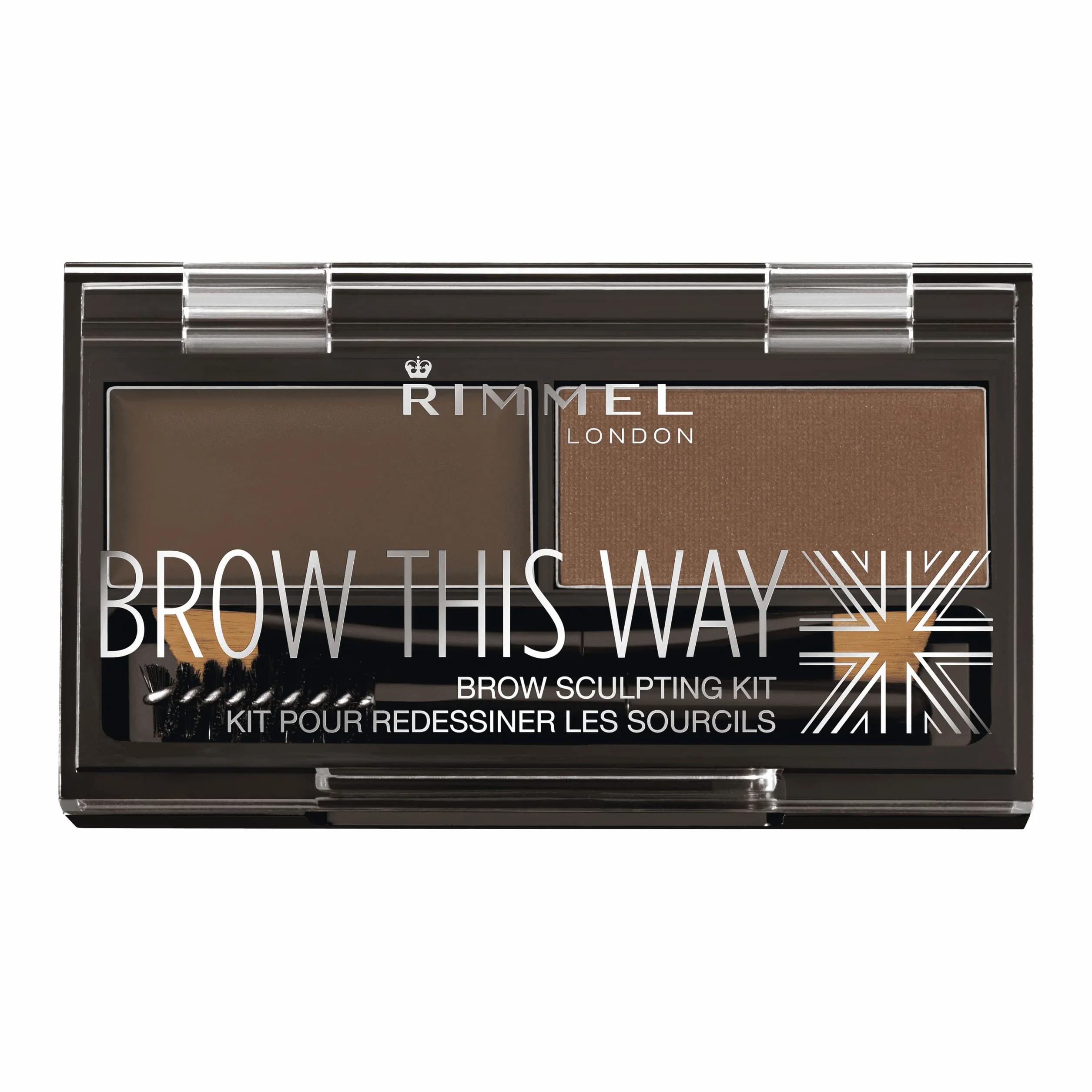 Rimmel Brow This Way paleta do brwi wosk i cień nr 003 Dark Brown