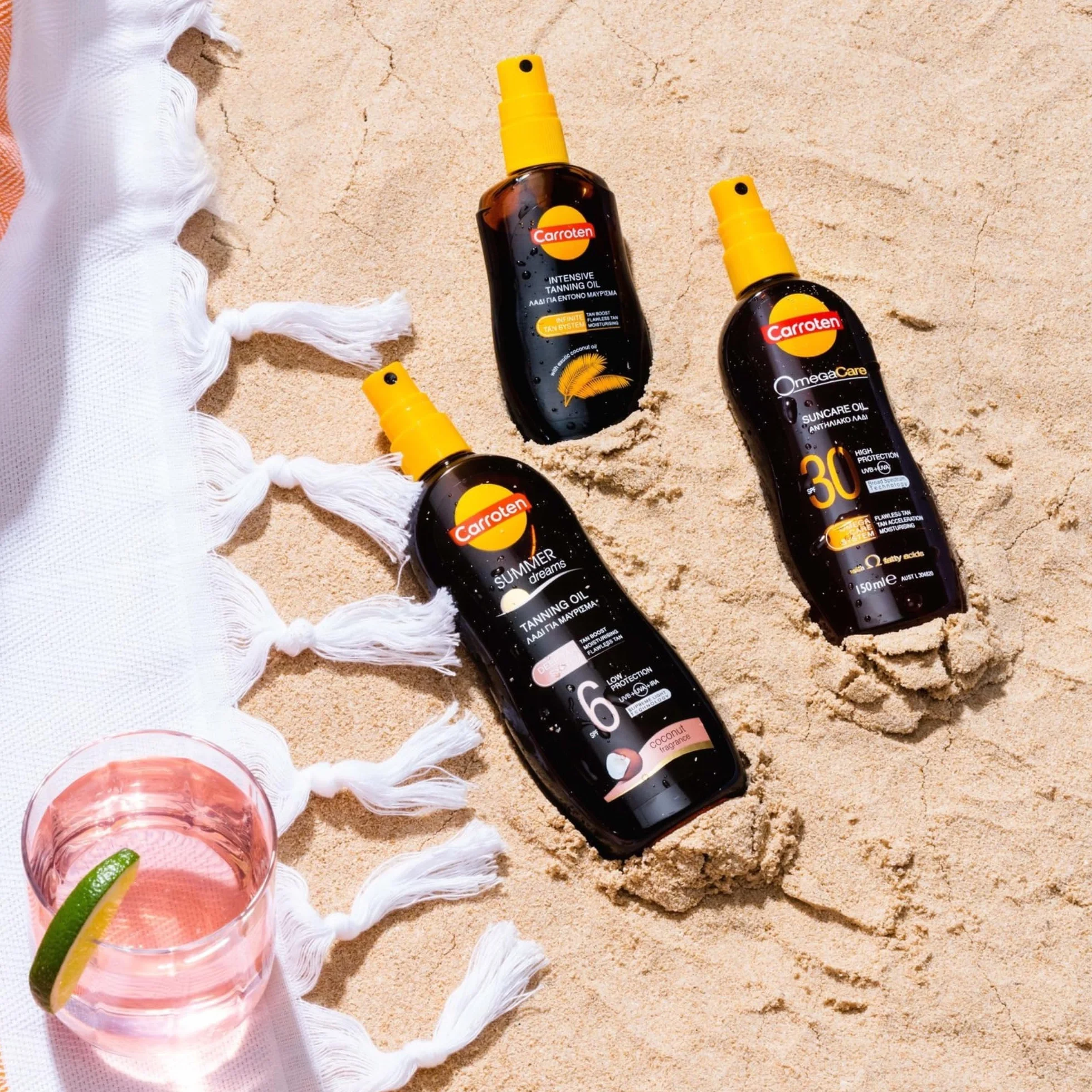Carroten Intensive Tanning Oil SPF 6 200 ml Olejek do opalania w sprayu Przyspieszacz opalania