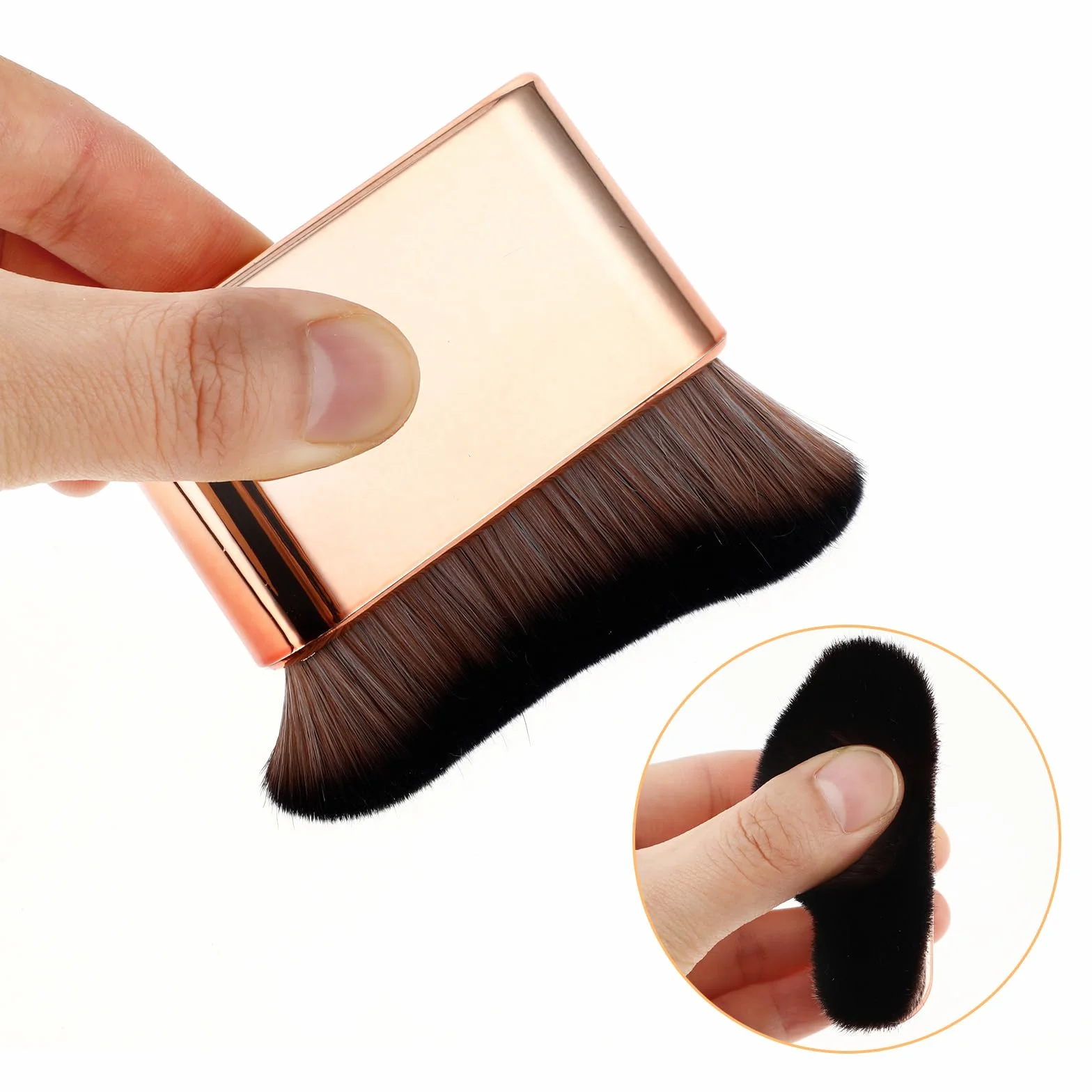 Duży pędzel Kabuki samoopalający do ciała i twarzy Makijaż, podkład do różu Shadow Bronzer