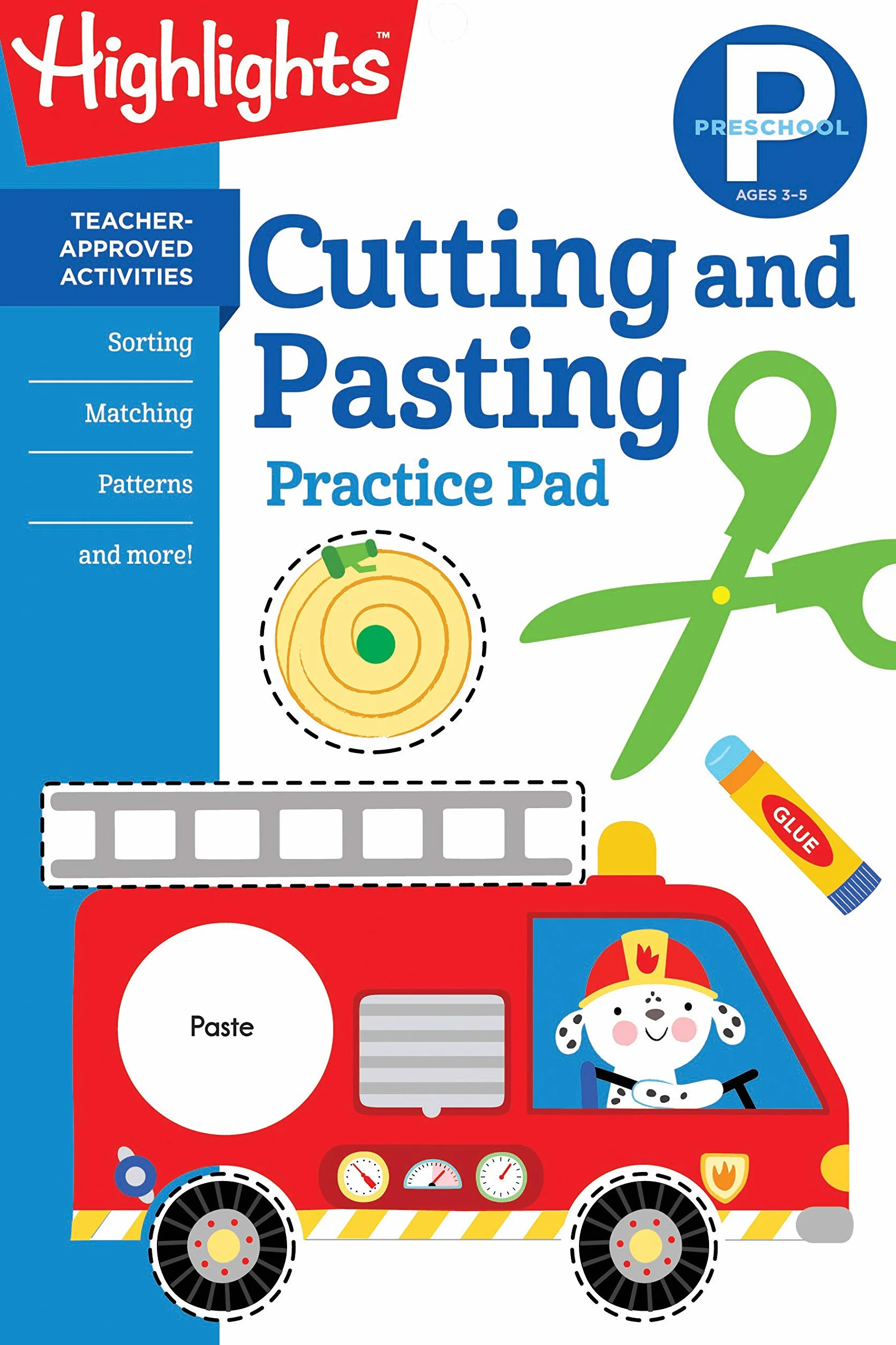 Preschool Cutting and Pasting: Scissor Skills Activity Book for Preschoolers to Practice Cutting Paper, Sort, Match, Find Patterns and More