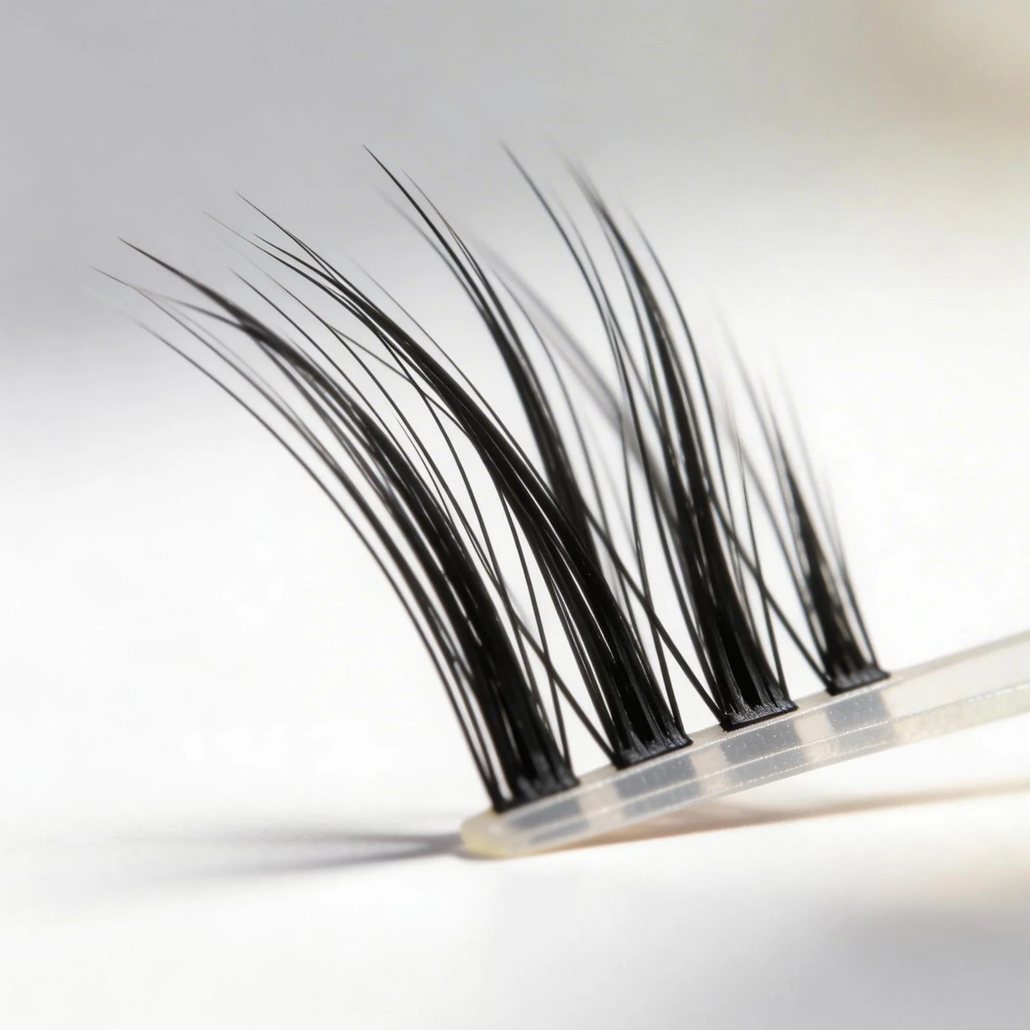 Zestaw klastrów rzęs, DIY Lash Extension Kit z klastrami Manga Lashes, ultra cienka taśma 0,3 mm, naturalny brąz, mieszanka 8–16 mm, 1 zestaw zawierający pęsetę i klej do biznesu/randki/ślubu