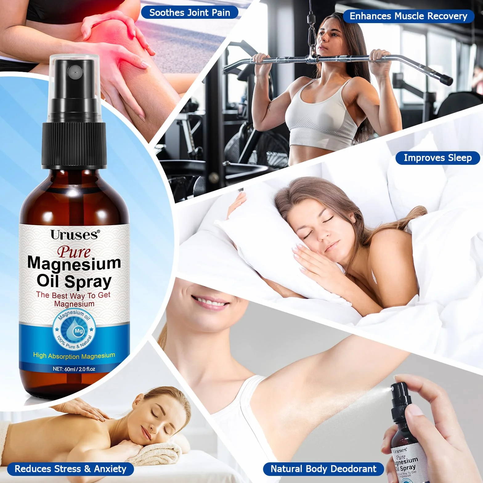 Olej magnezowy w sprayu 100% naturalny ultraczysty do ciała i stóp
