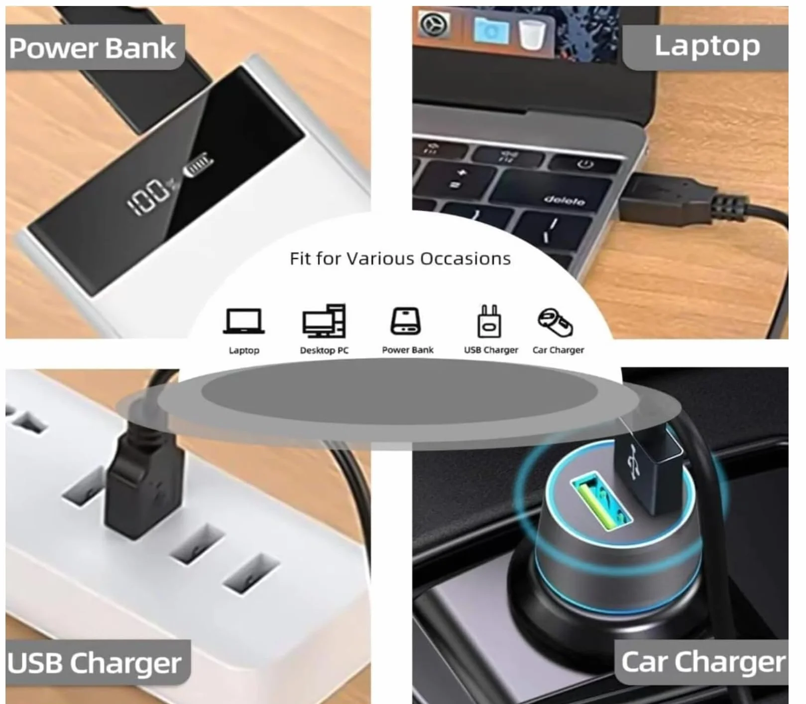 Kabel ładujący USB 5V kompatybilny z Philips OneBlade Pro 360 QP2724 QP2720 QP2734 QP2824 QP4530 QP4631