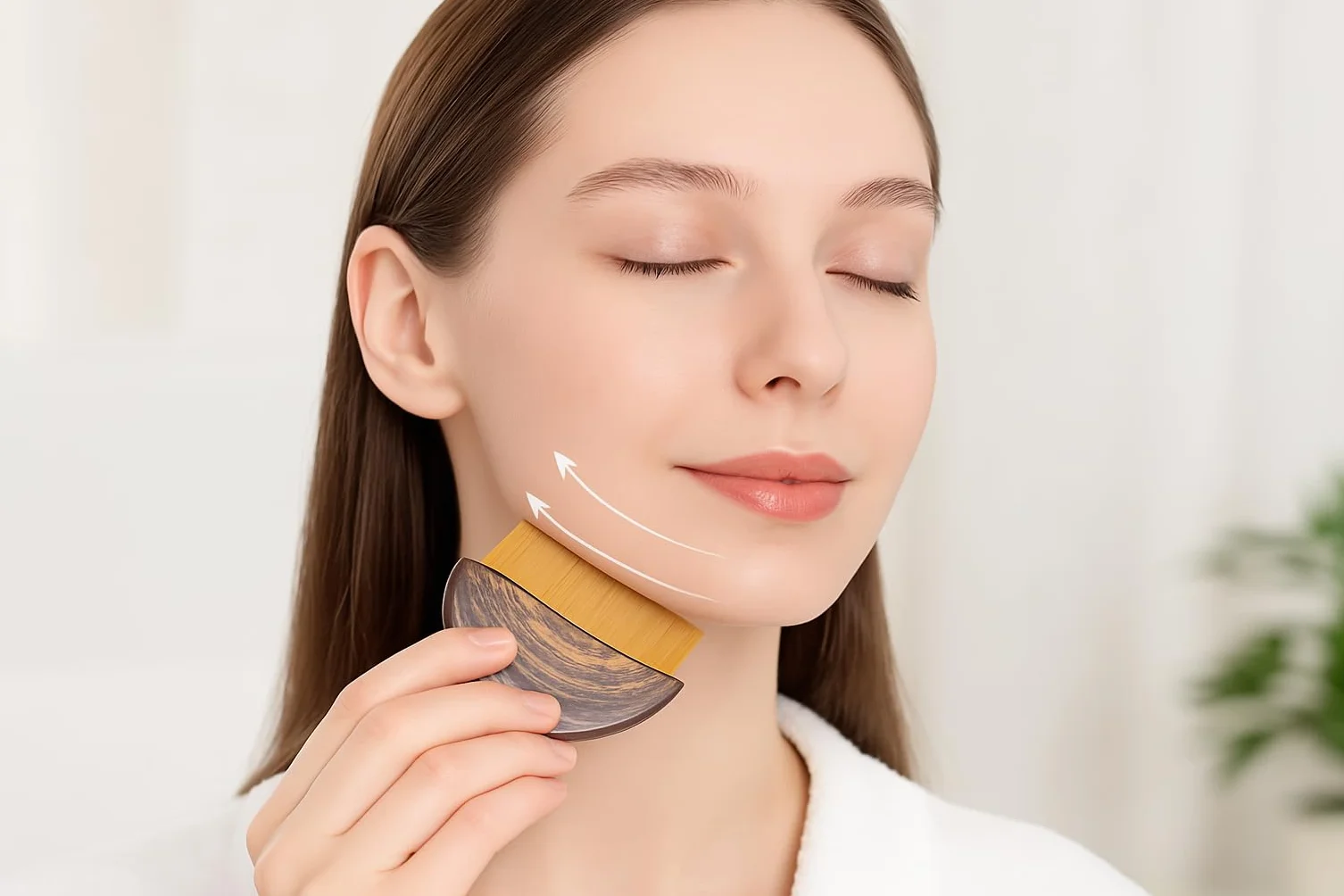 Contour Face Brush For Lymphatic Drainage - Gentle Bristles For Sensitive Skin, Daily Use Facial Sculpting & Tension Relief(Style C (face Brush+box))