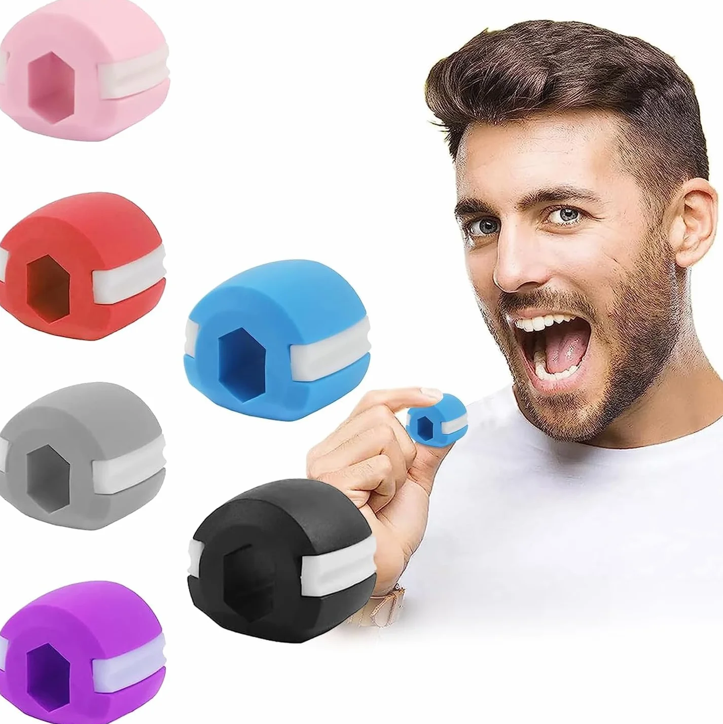 LATRAT Jawline Trainer 6 szt. - Ćwiczenie szczęki i twarzy