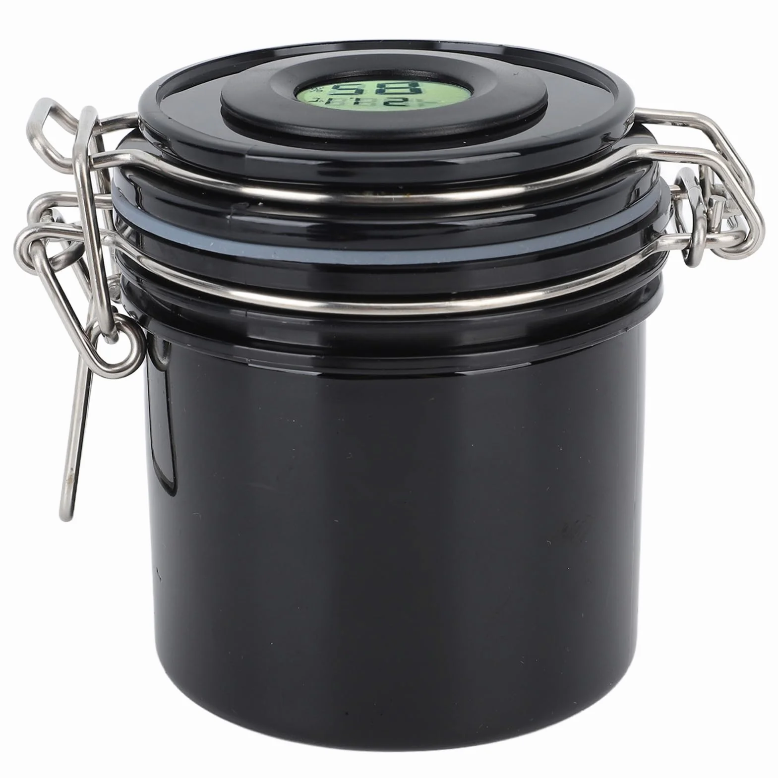 Pojemnik na Klej do Rzęs 250 Ml Szczelny z Termometrem i Higrometrem BLACK