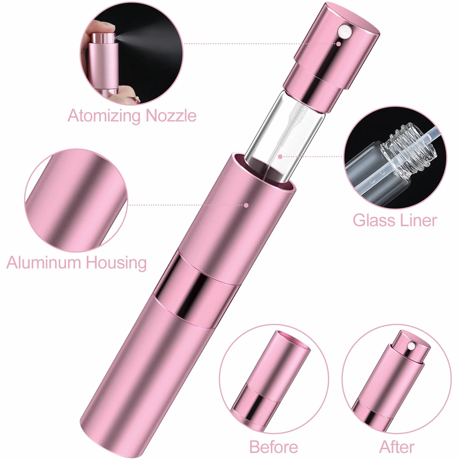 Newpop Rozpylacz do perfum 5 sztuki pusty