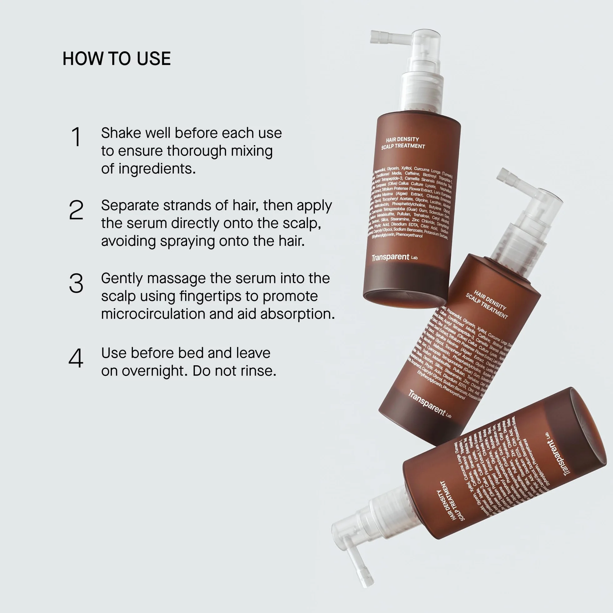 Transparent Lab Hair Density Scalp Treatment Serum 50ml Anti-Hair Loss Stimulates Growth