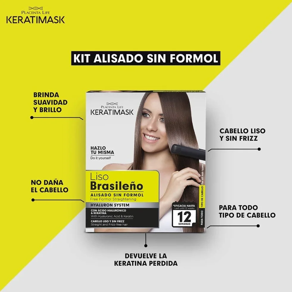 Be Natural Brazylijski zestaw do wygładzania z keratyną zielony