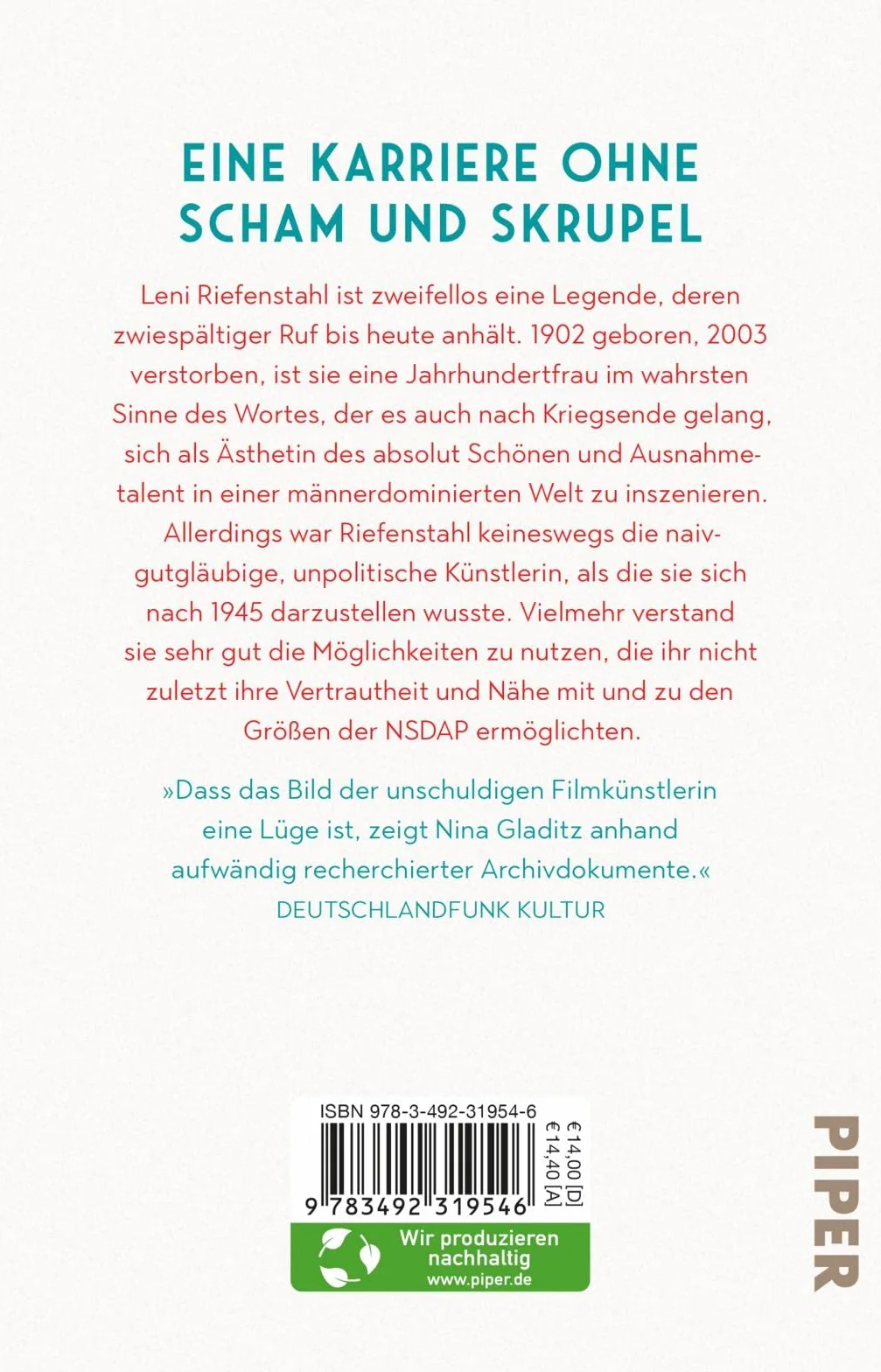 Leni Riefenstahl: Karriere einer Täterin
