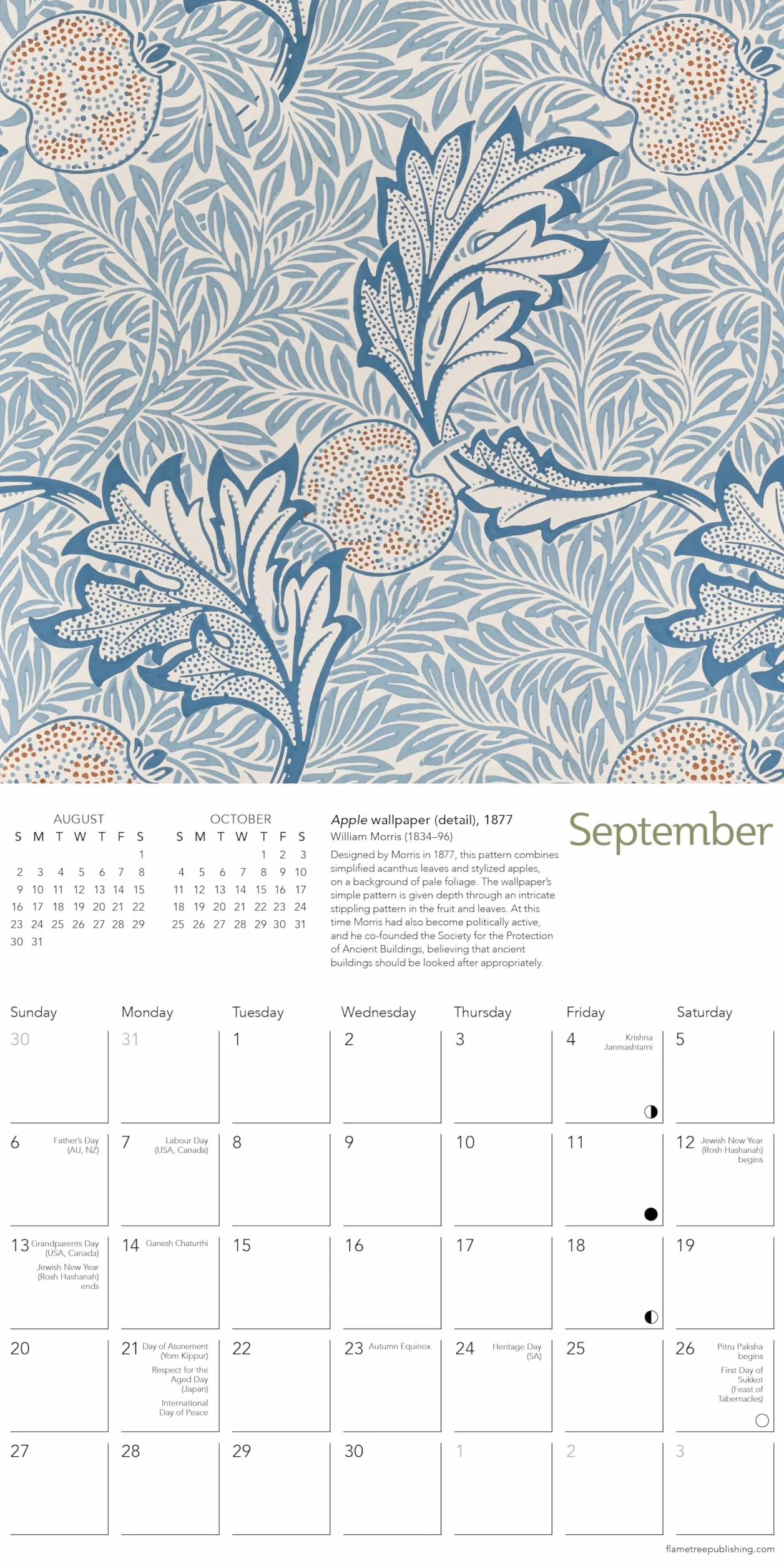 William Morris Gallery Mini Wall Calendar 2026 (Art Calendar)