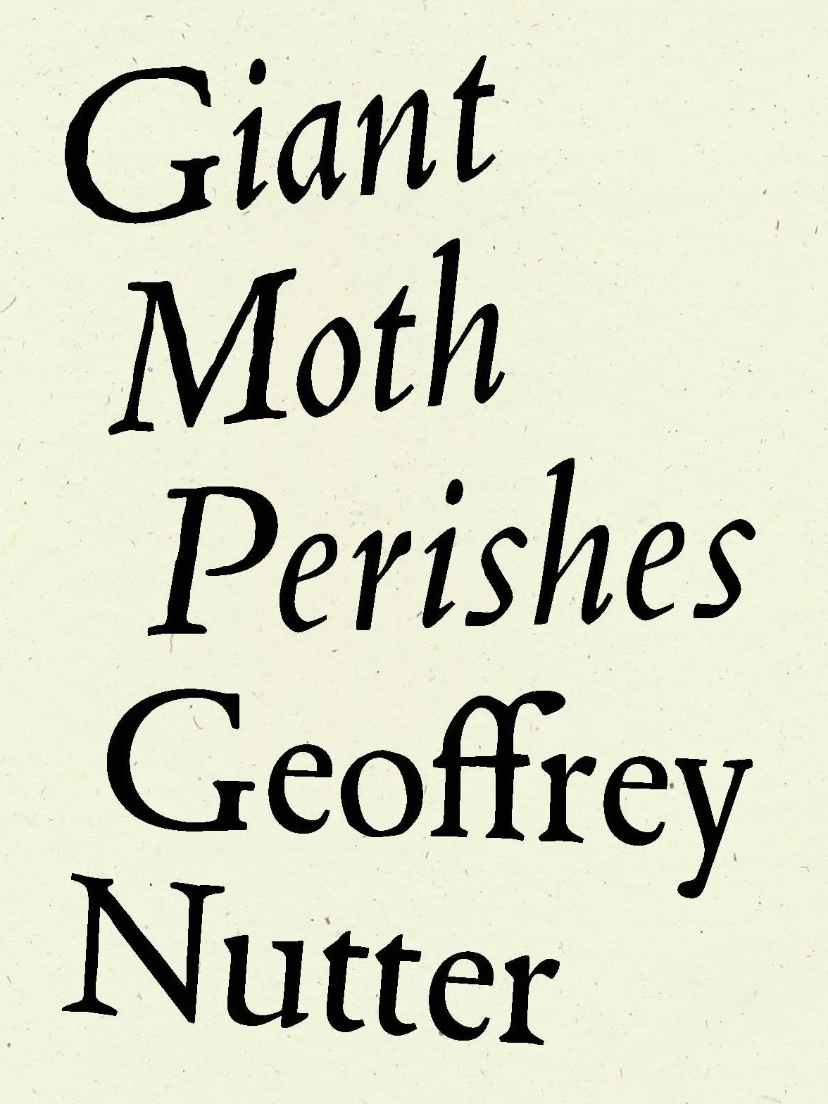 Giant Moth Perishes