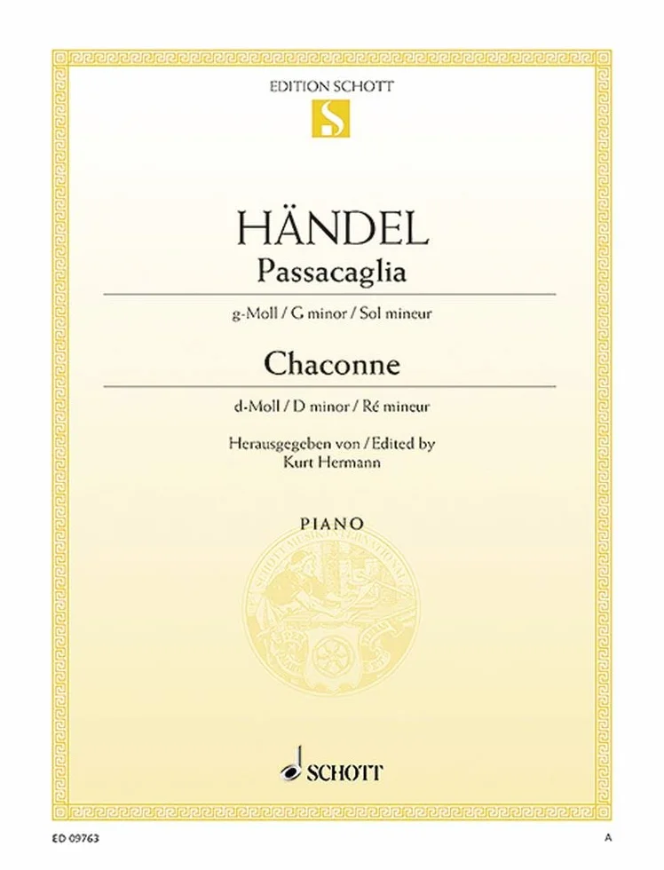 Passacaglia G minor / Chaconne D minor: piano.