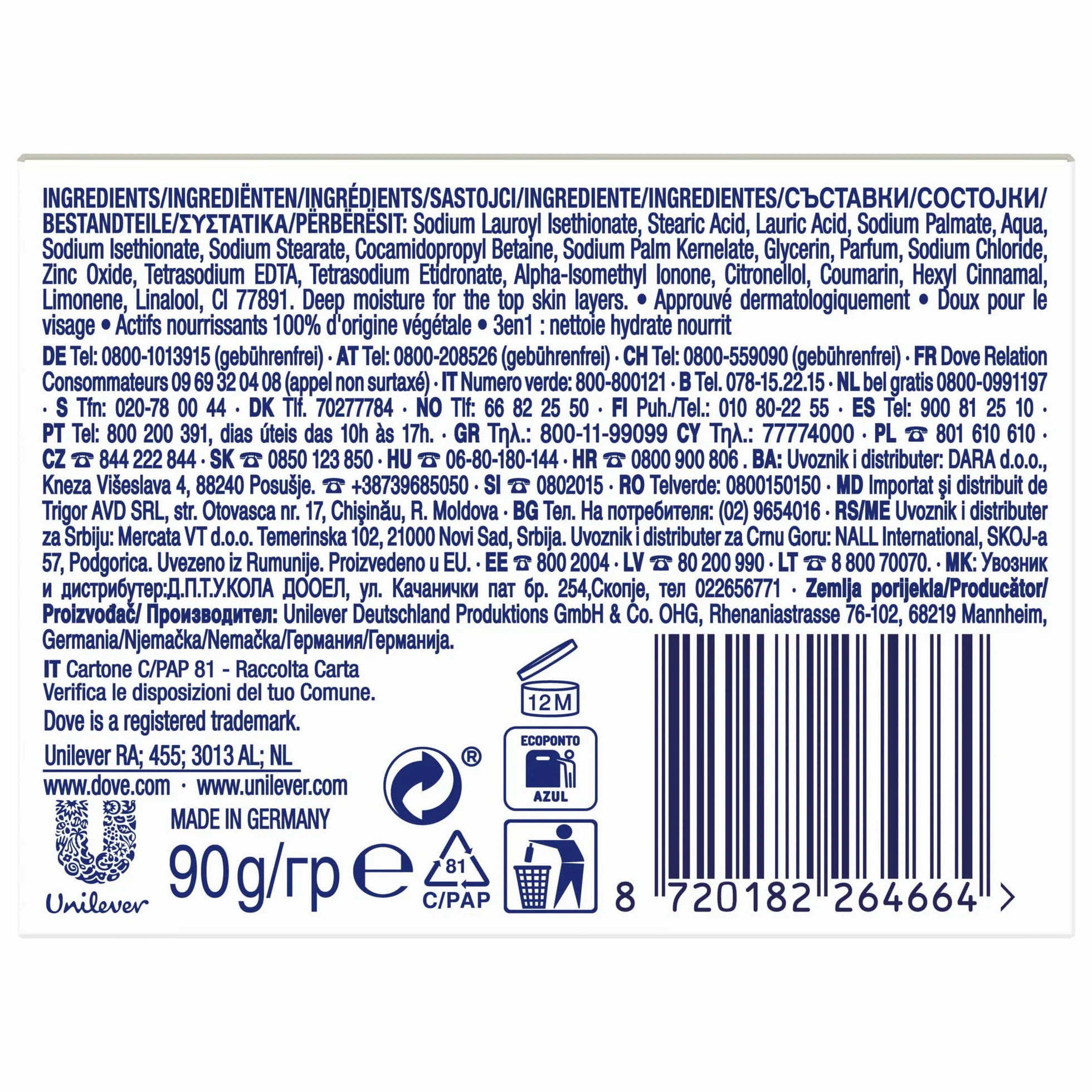 Dove Beauty Cream Bar z kremem nawilżającym do miękkich dłoni