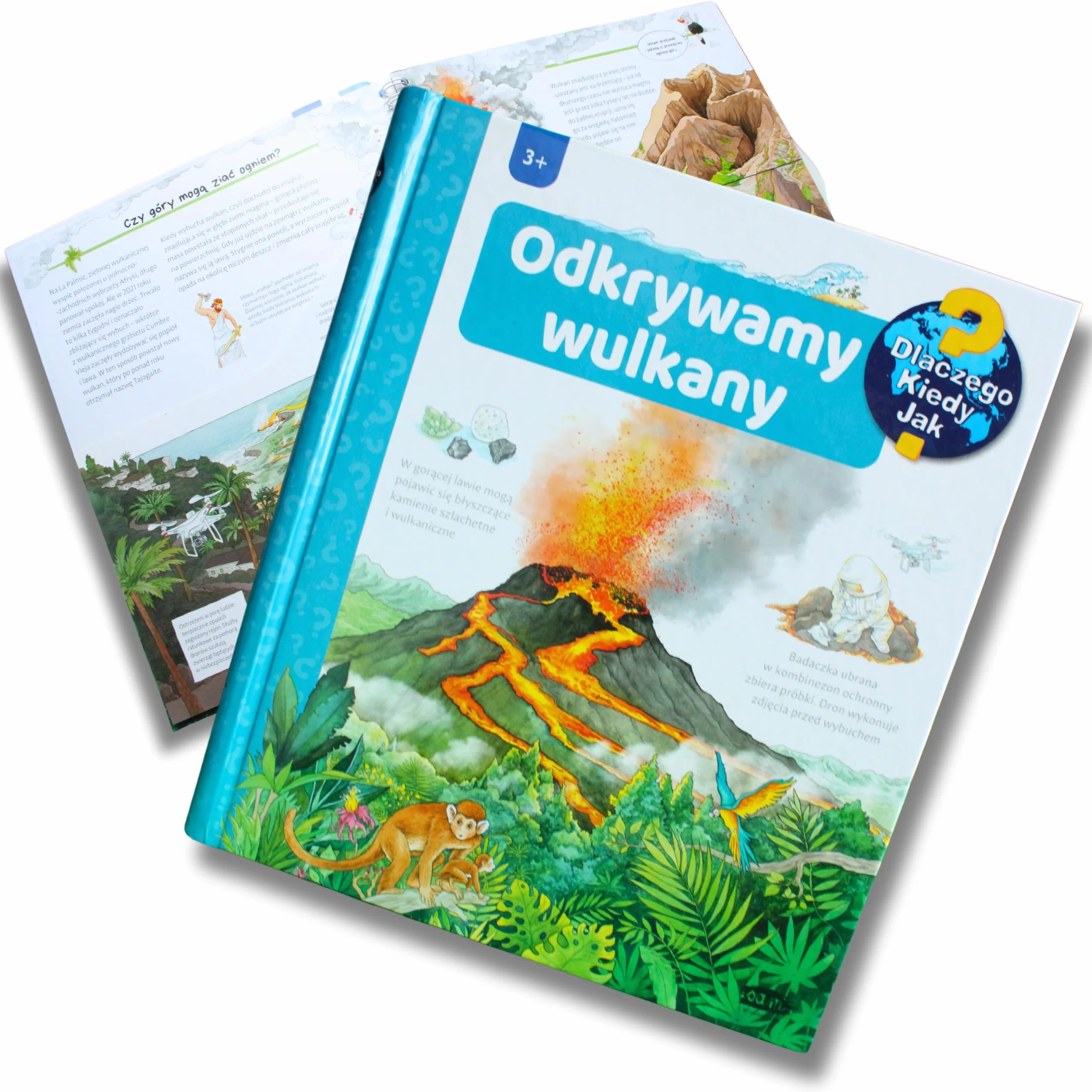 Odkrywamy wulkany Książka edukacyjna z okienkami dla dzieci 3-8 lat Popularnonaukowa seria Dlaczego? Kiedy? Jak?