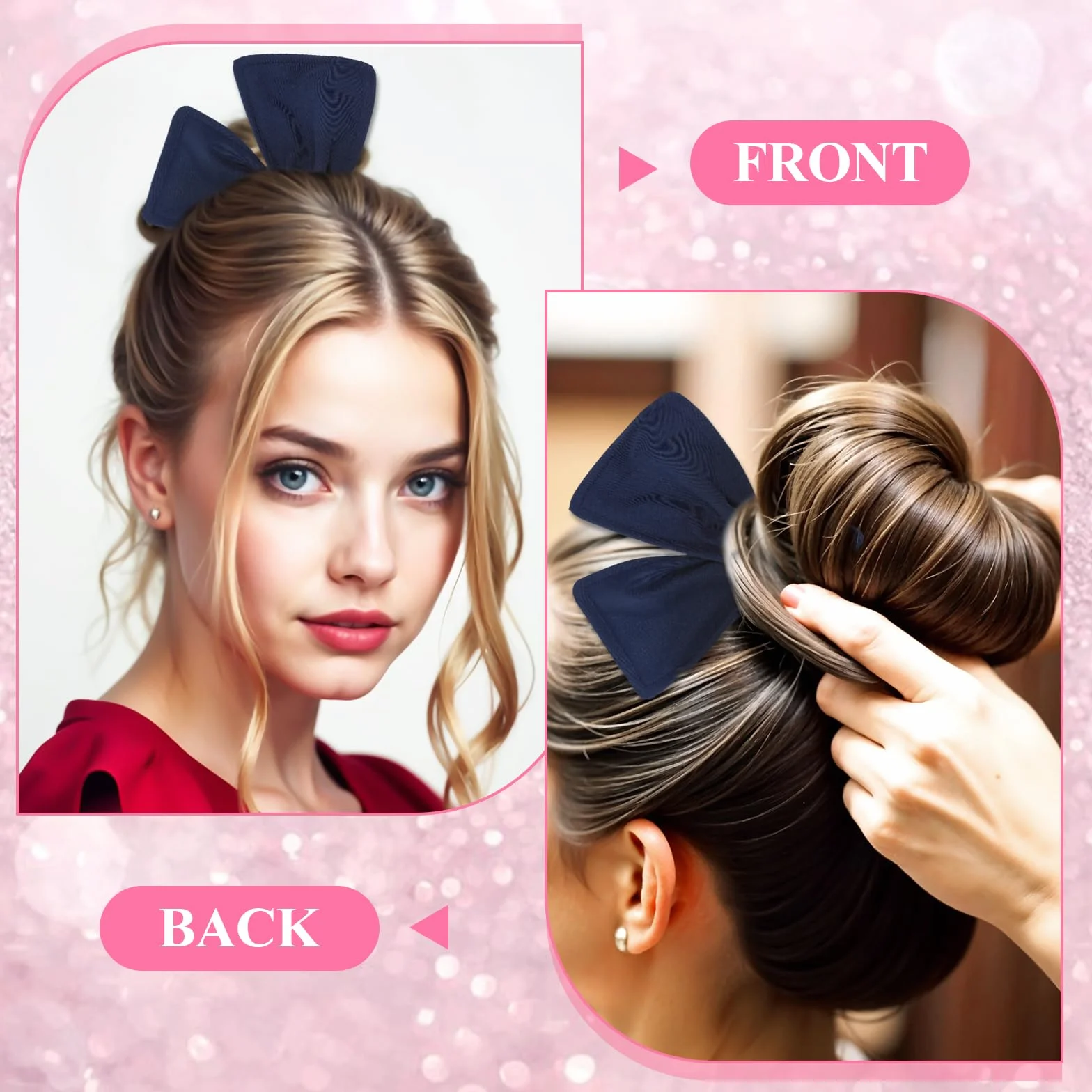 Thinp French Twist Hair Bun Maker 3 sztuki wałek do włosów wielokrotnego użytku